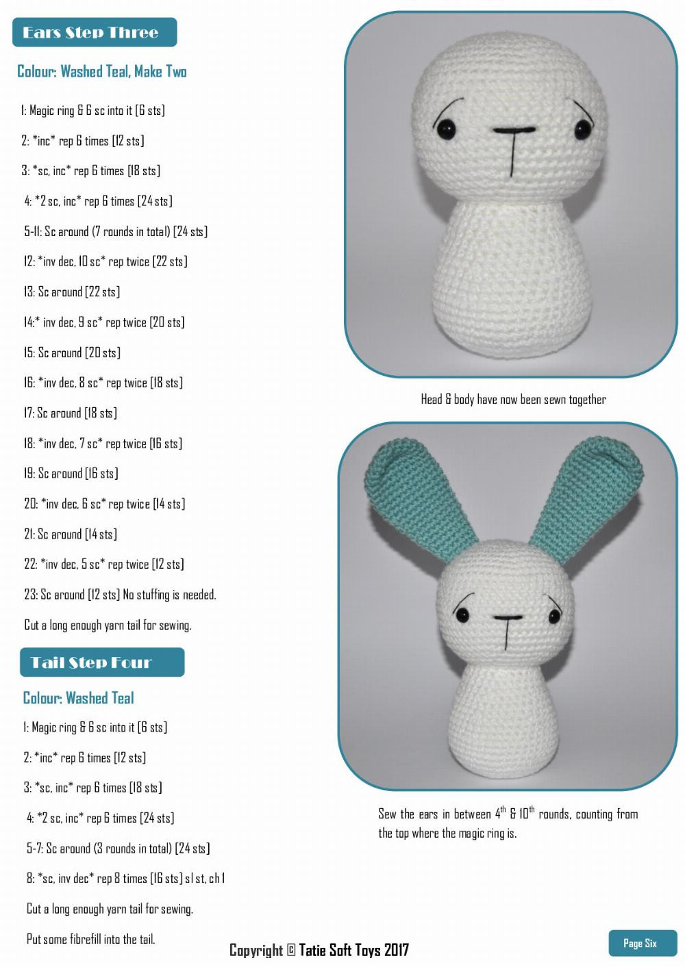 Sitting Bunny Pattern 2 in 1