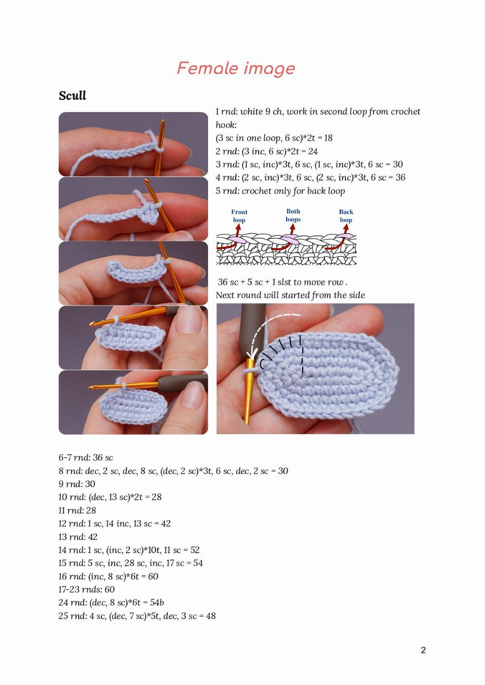 Skull Hello crochet pattern