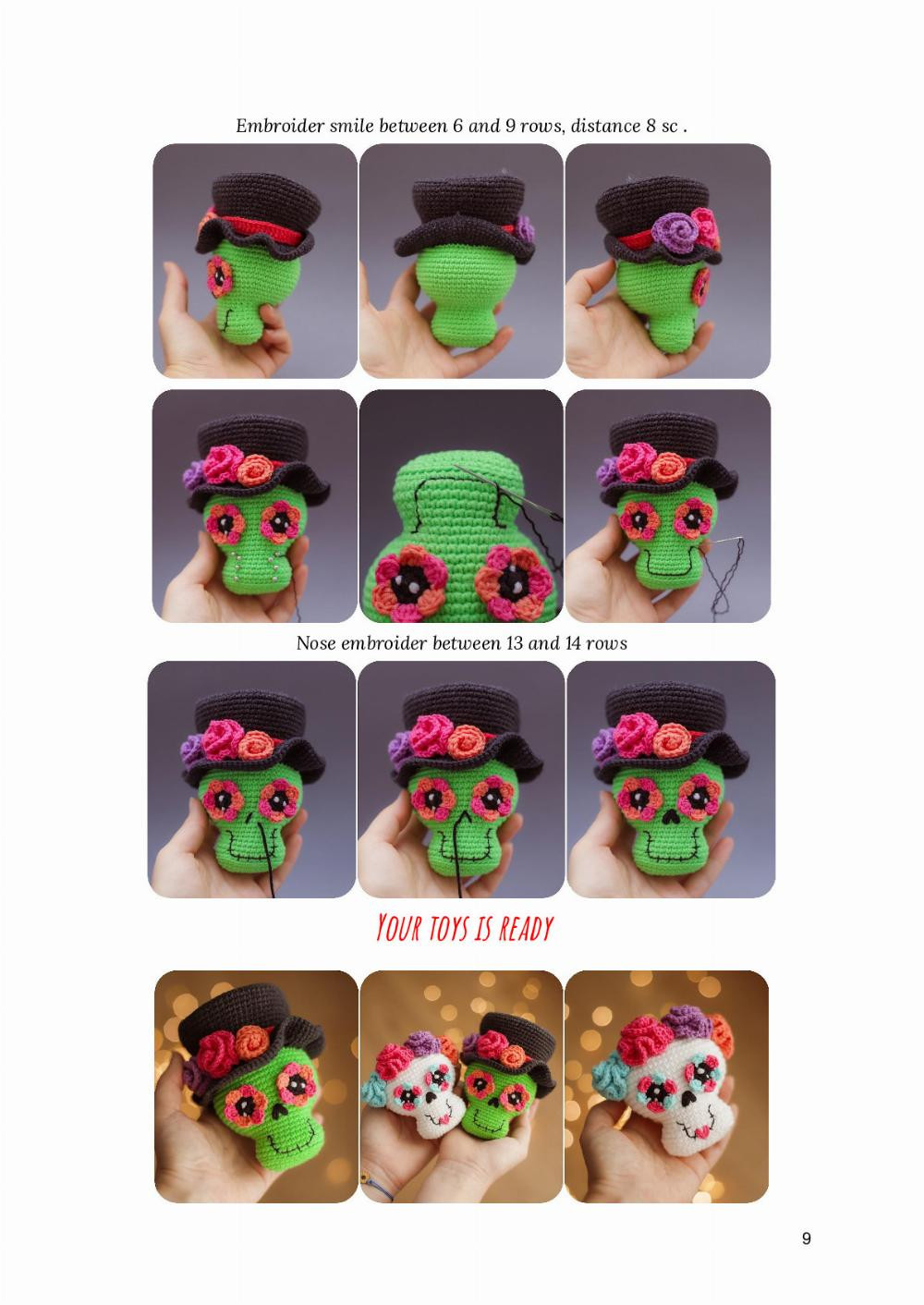 Skull Hello crochet pattern