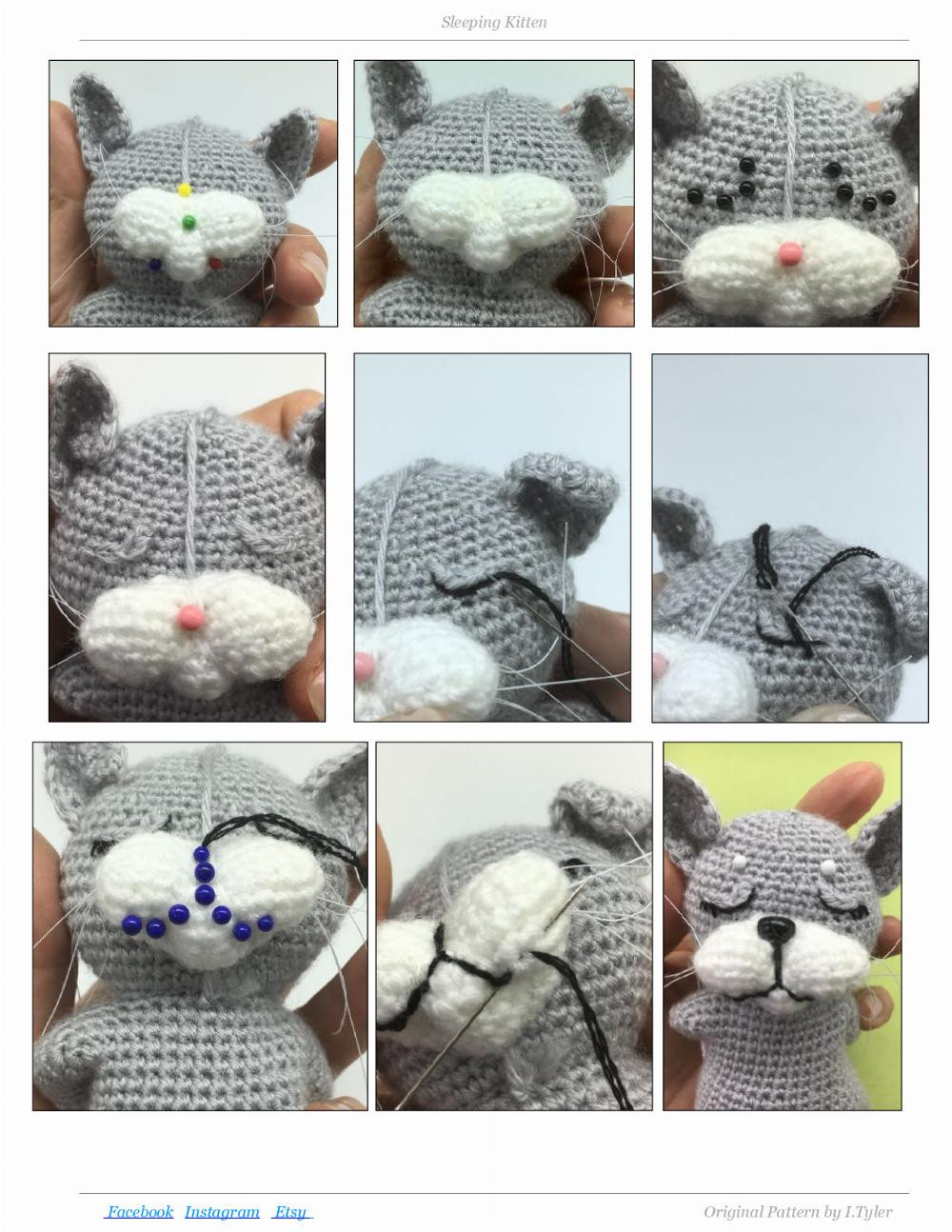 Sleeping Kitten crochet pattern