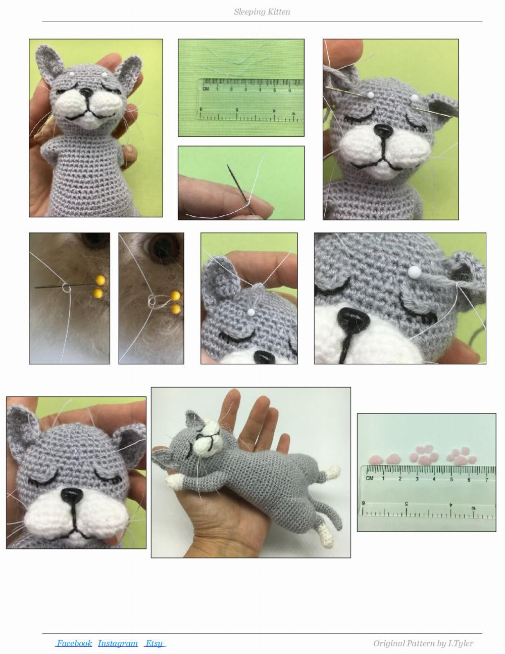 Sleeping Kitten crochet pattern