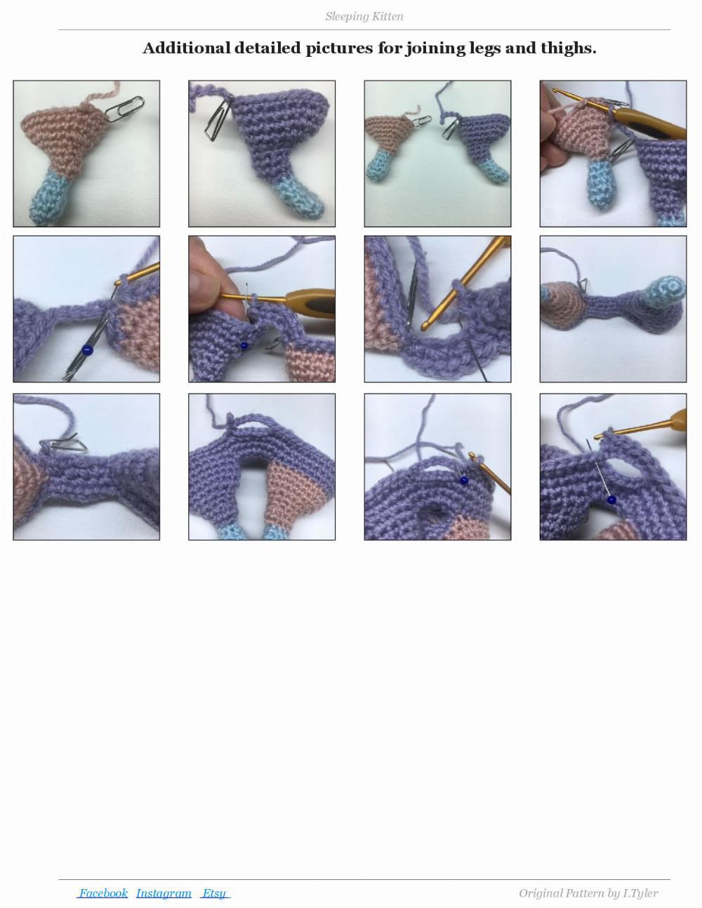 Sleeping Kitten crochet pattern