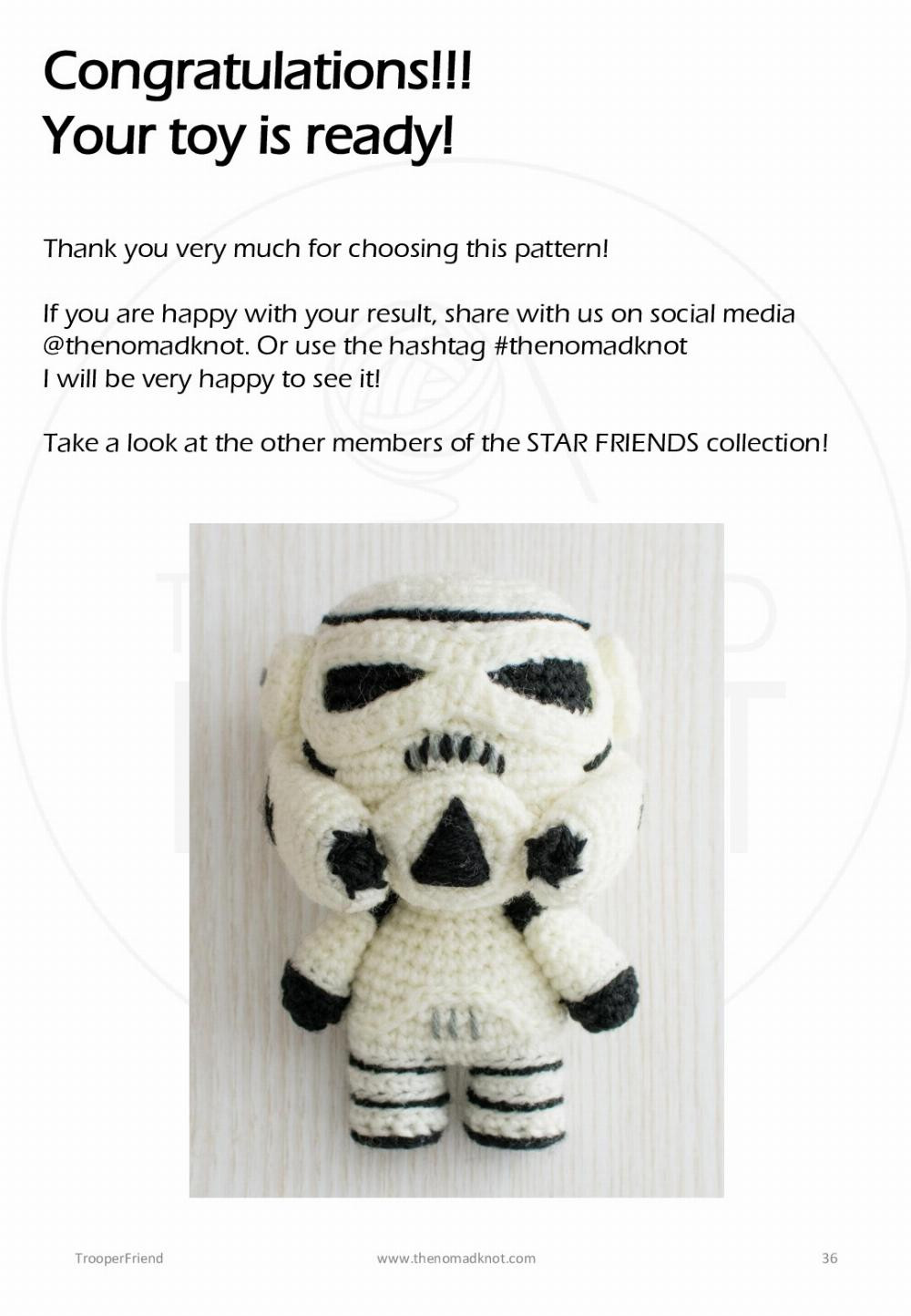 STAR FRIENDS collection Crochet Pattern Darth Vader