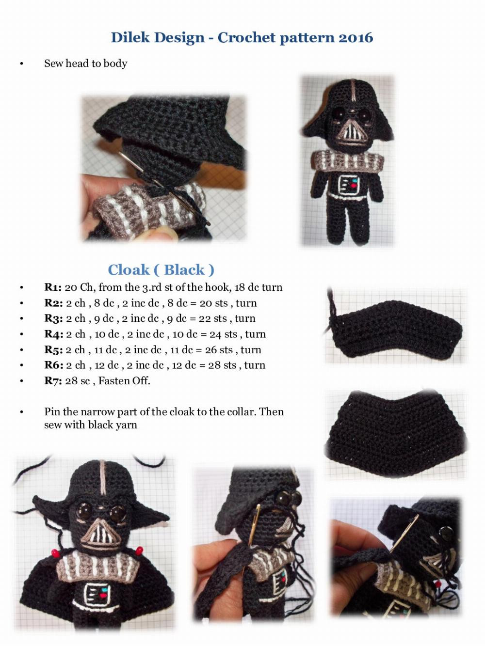 star wars darth vader & stormtrooper crochet pat tern