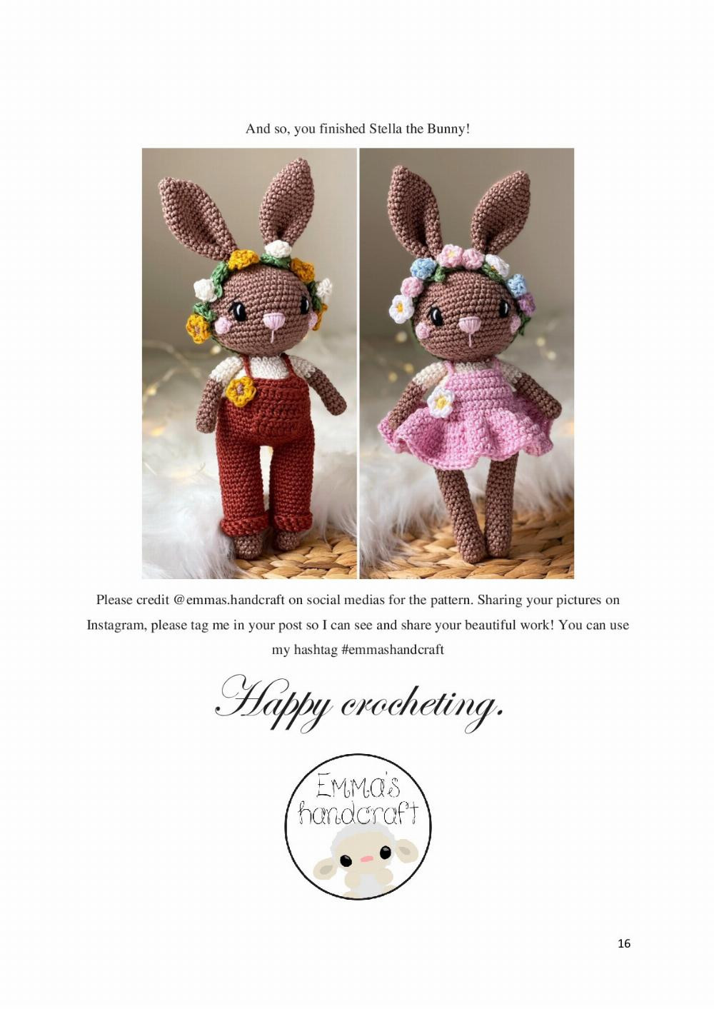 Stella the Bunny crochet pattern