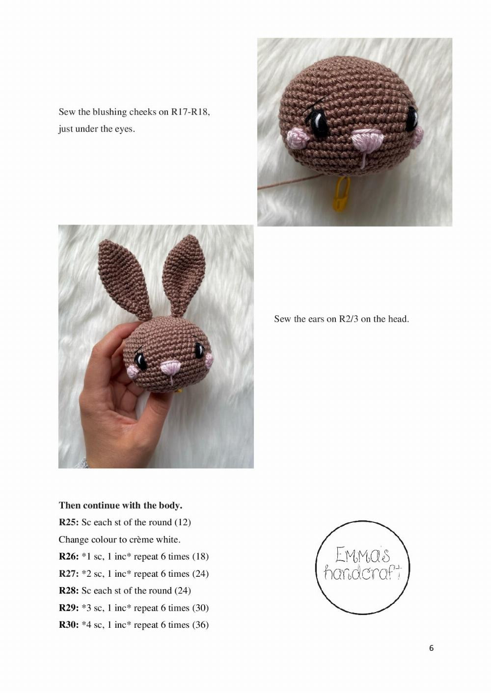 Stella the Bunny crochet pattern