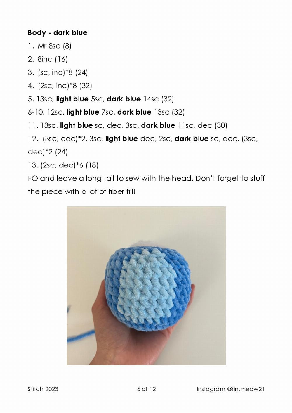 Stitch 2023 crochet pattern