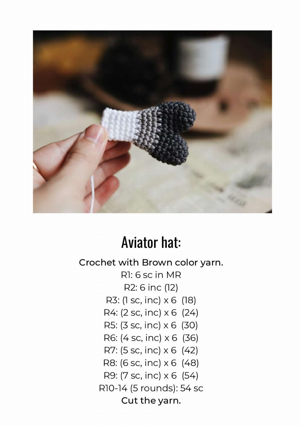 STORK PILOT crochet pattern