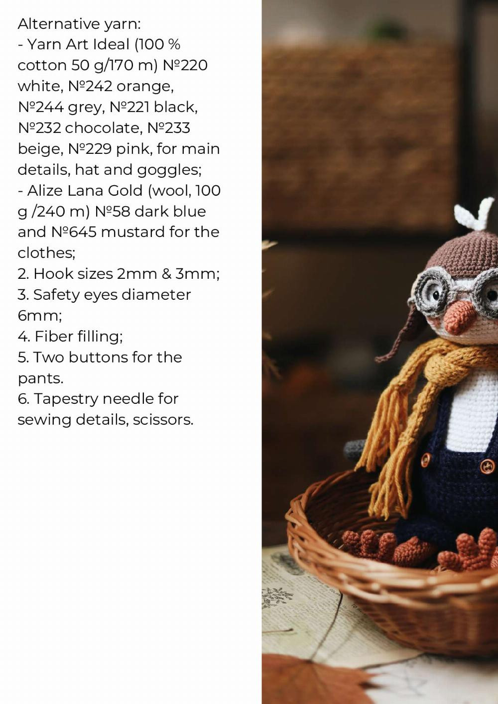 STORK PILOT crochet pattern