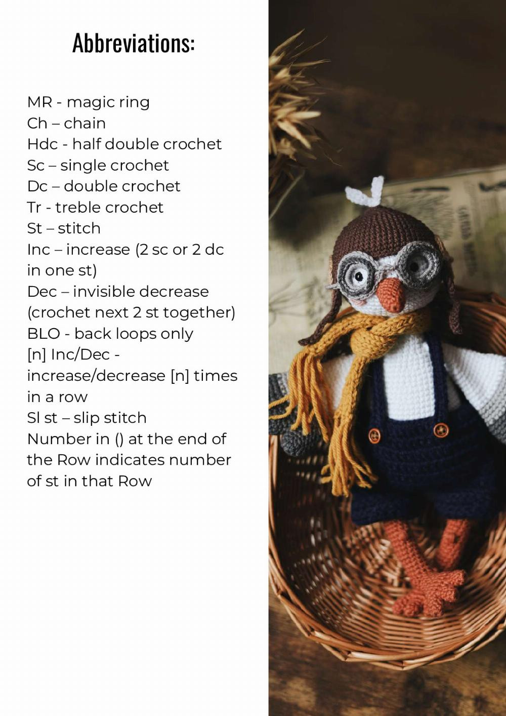 STORK PILOT crochet pattern