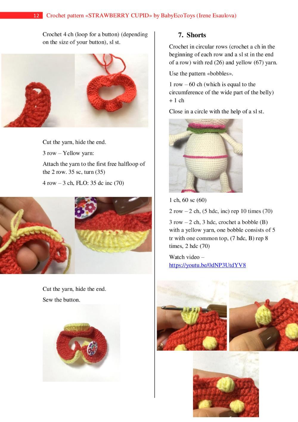 Strawberry Cupid CROCHET PATTERN