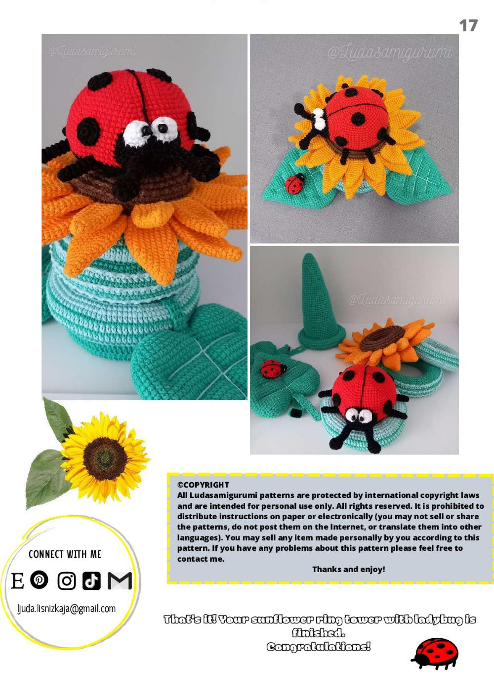 sunflower stacking toy