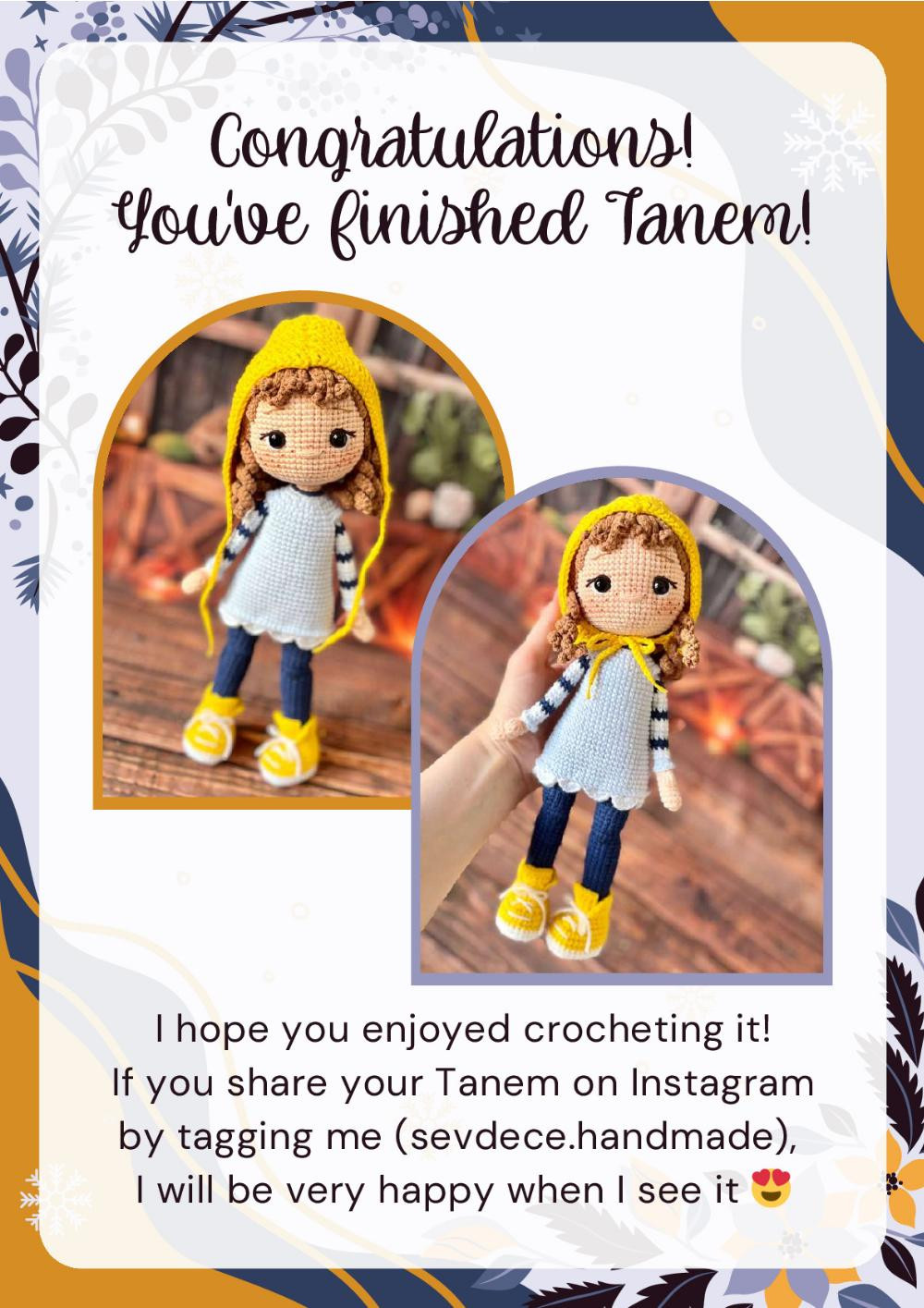 Tanem Zeynep Sevde Özipek doll crochet pattern