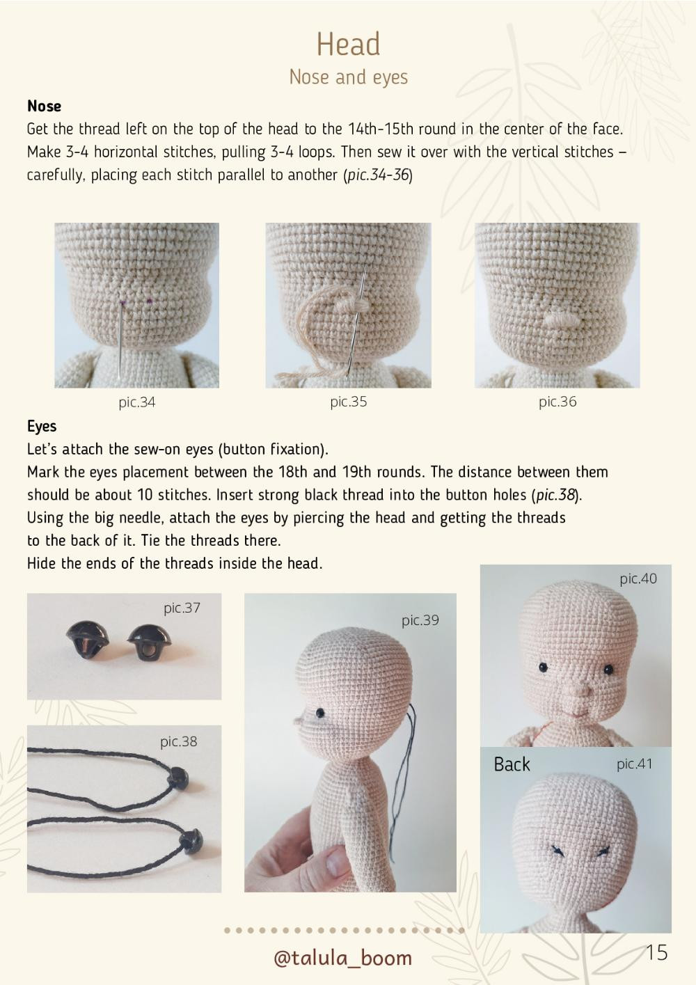 TAYA crochet doll PDF PATTERN