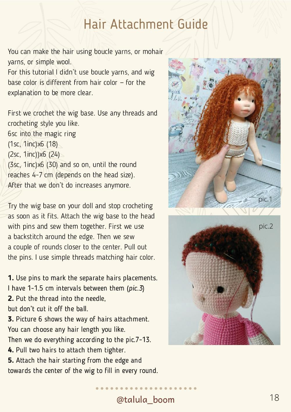 TAYA crochet doll PDF PATTERN