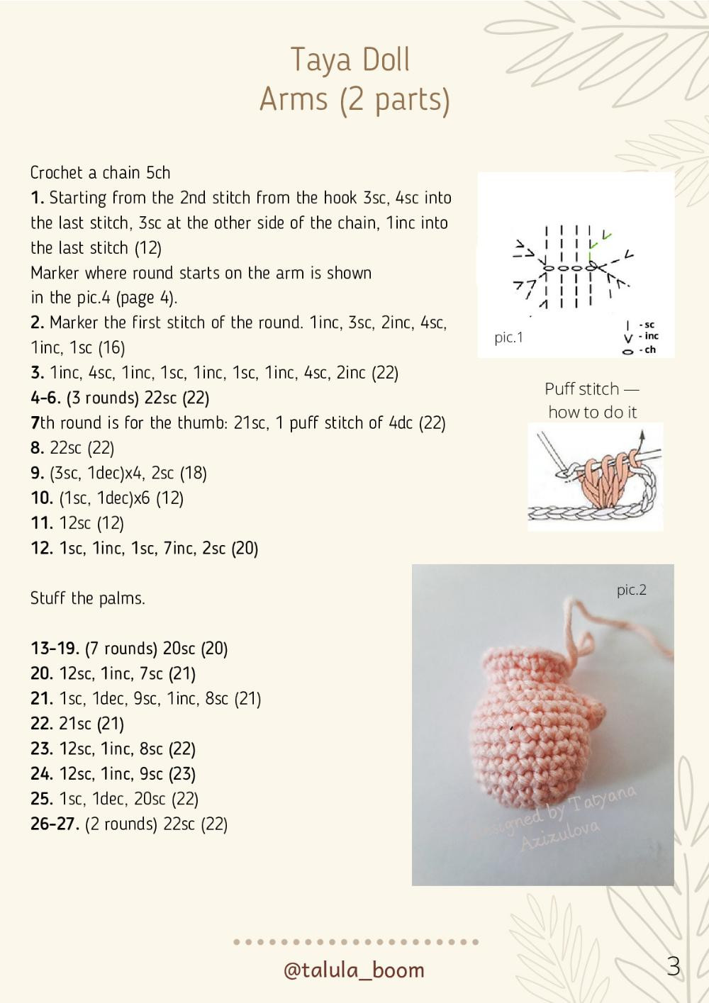 TAYA crochet doll PDF PATTERN