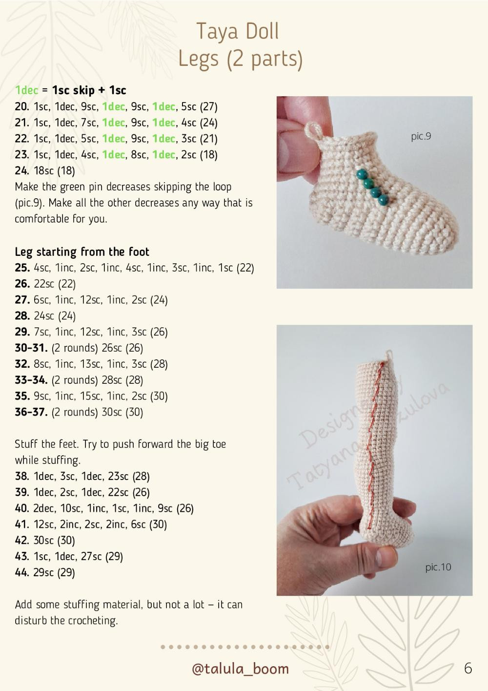 TAYA crochet doll PDF PATTERN