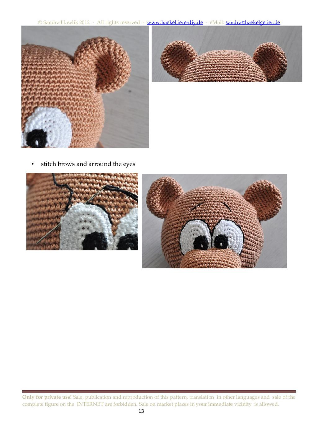 teddy luis crochet pattern