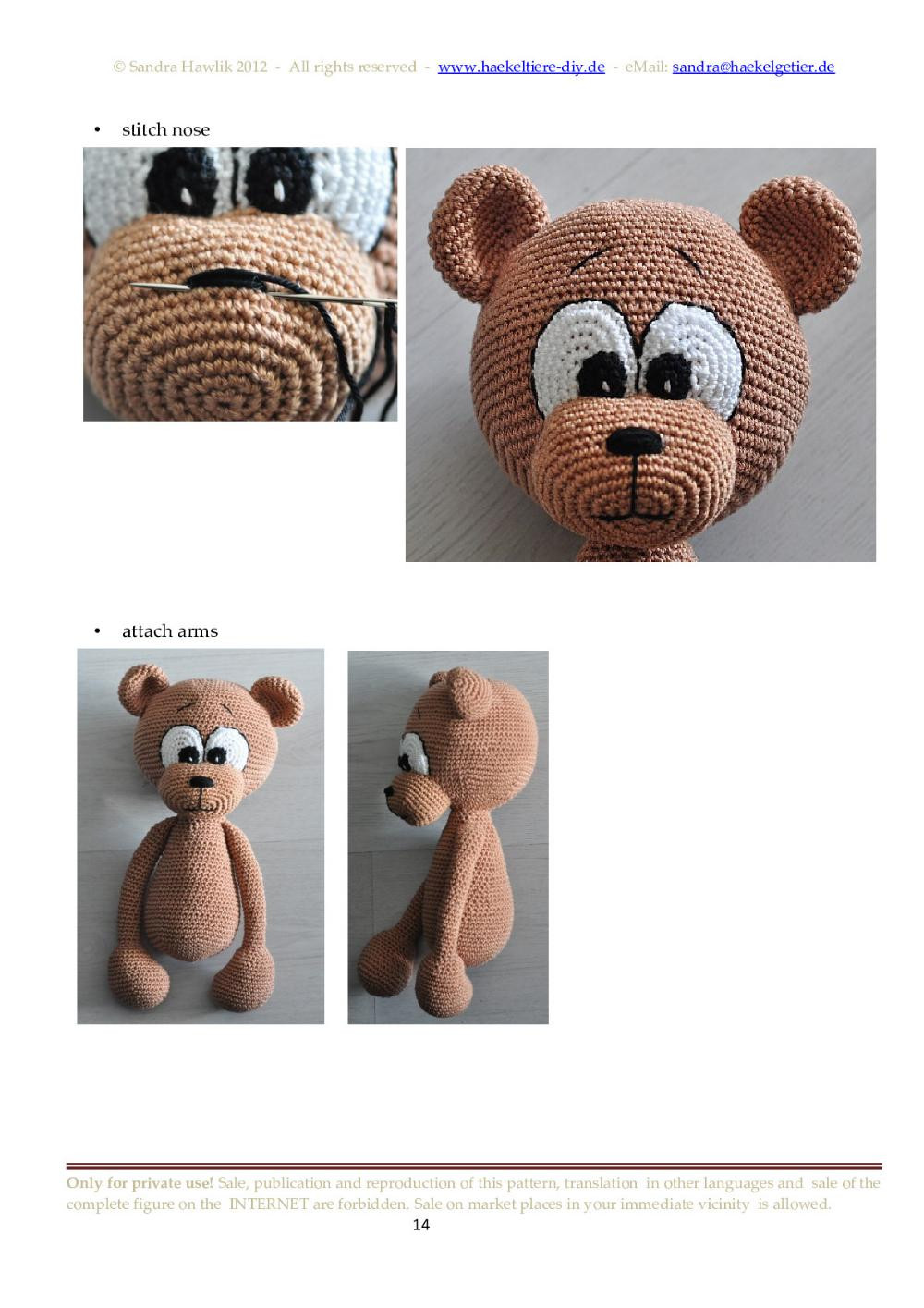 teddy luis crochet pattern