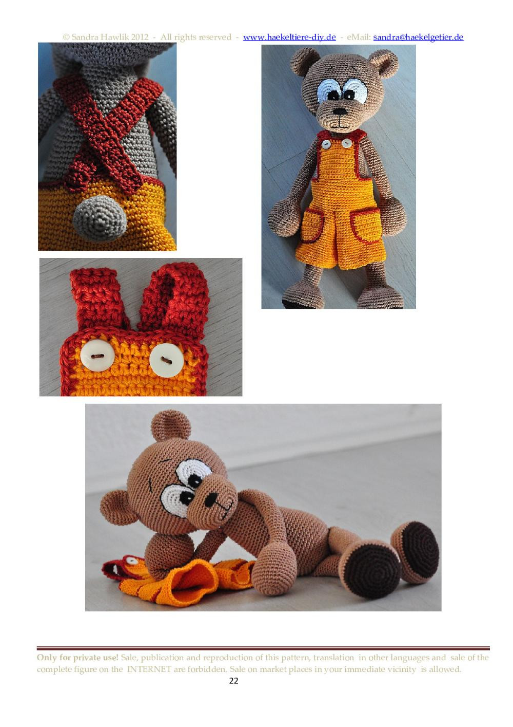 teddy luis crochet pattern