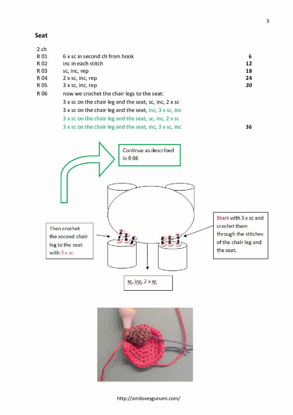 The little chair Crochet pattern