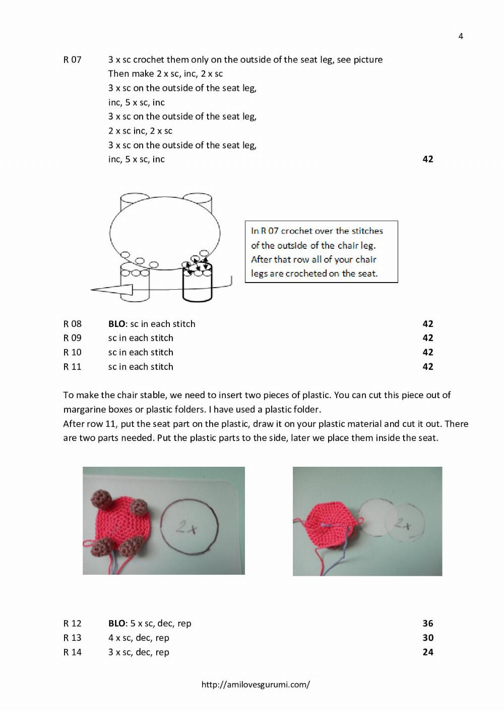 The little chair Crochet pattern