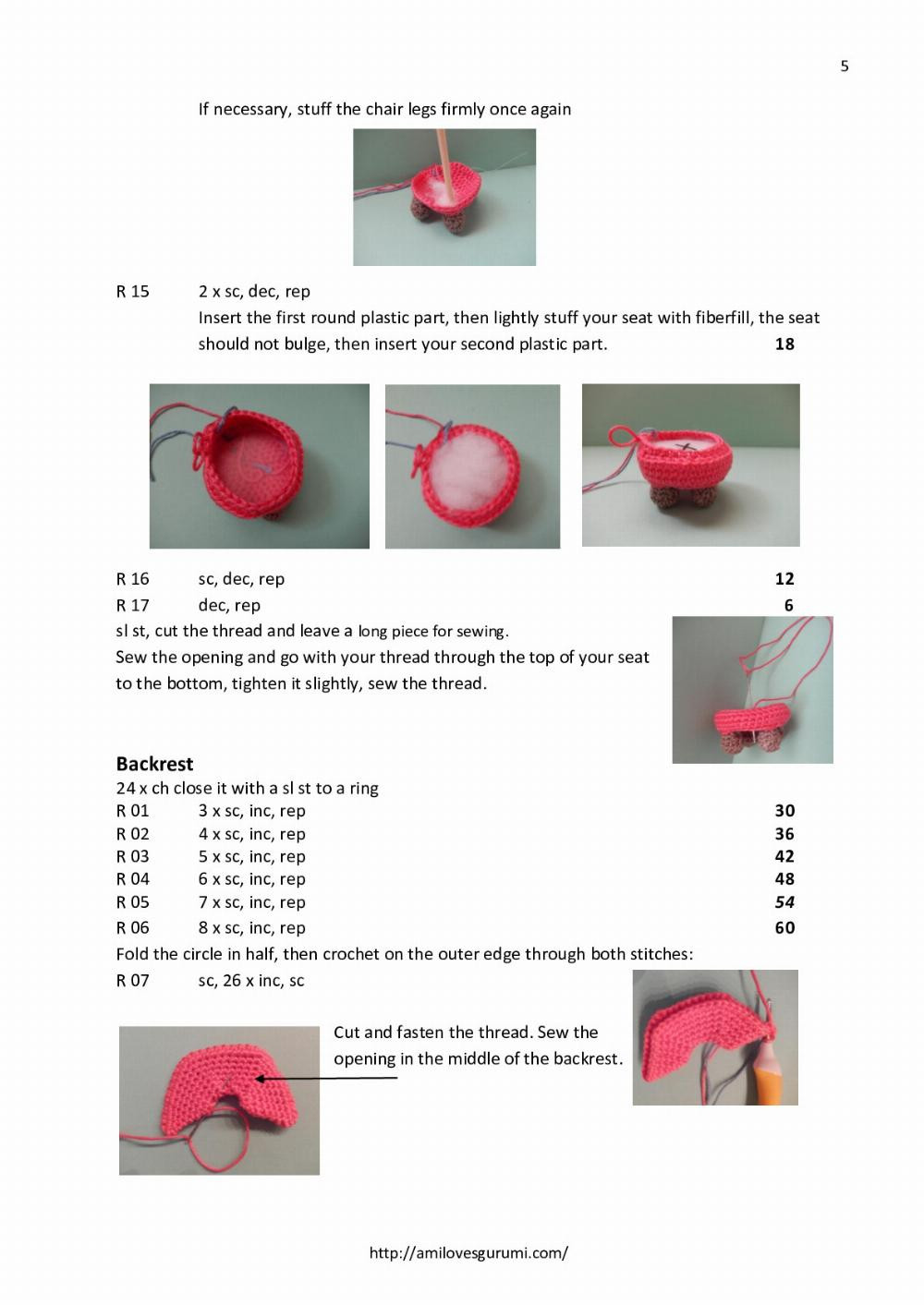 The little chair Crochet pattern