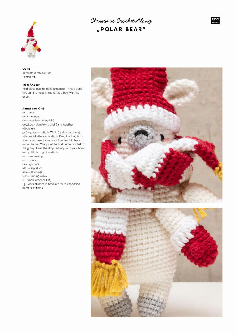 The lovely world of RICORUMI Christmas Crochet Along „POLAR BEAR“