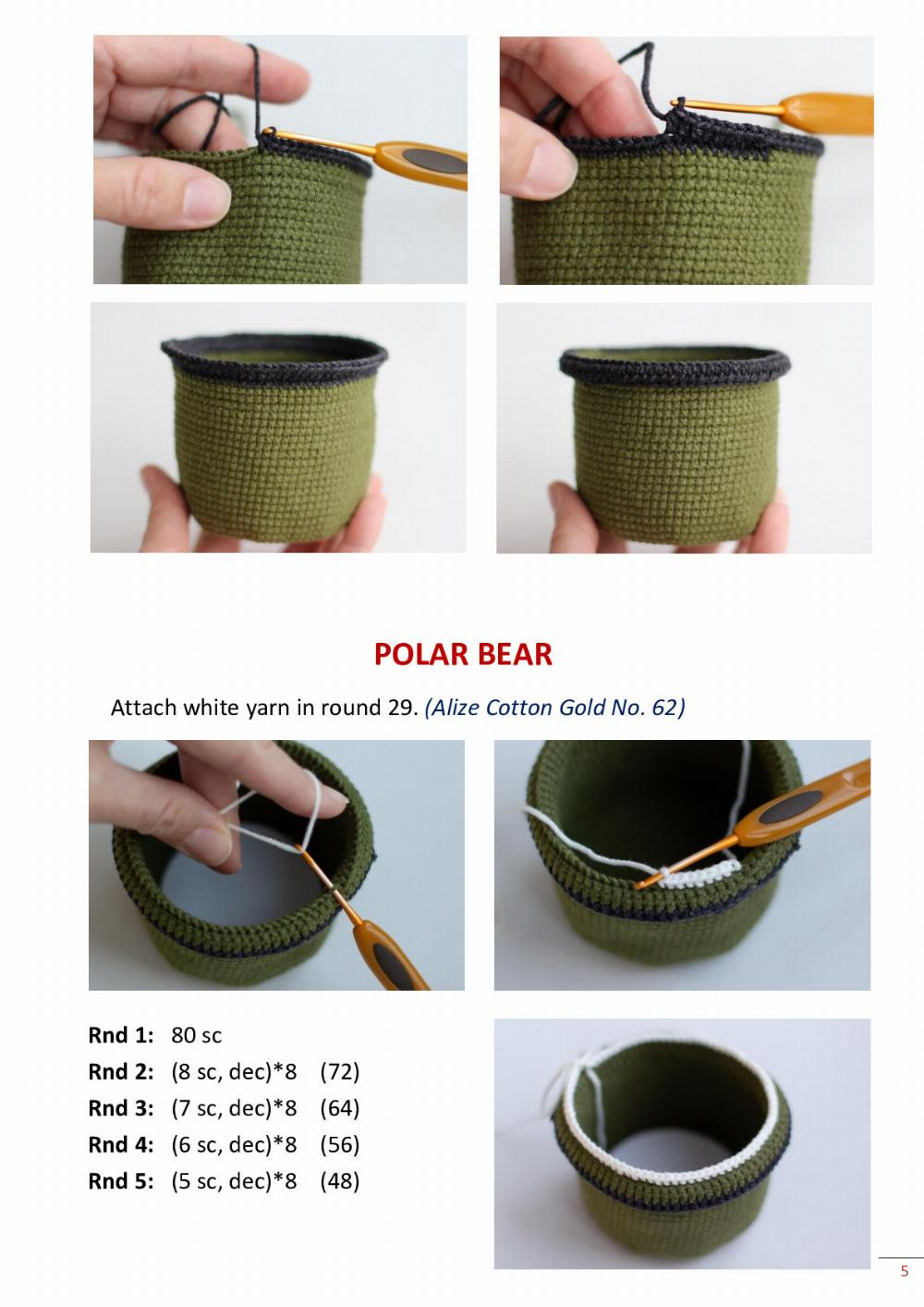 THE POLAR BEAR MUG Crochet pattern