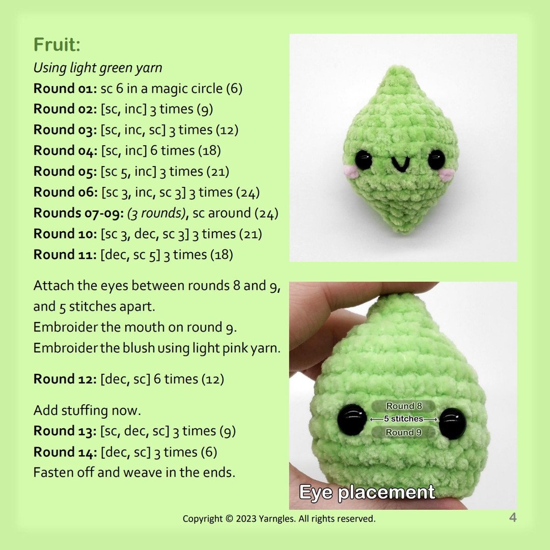 Tiny Lime free crochet pattern