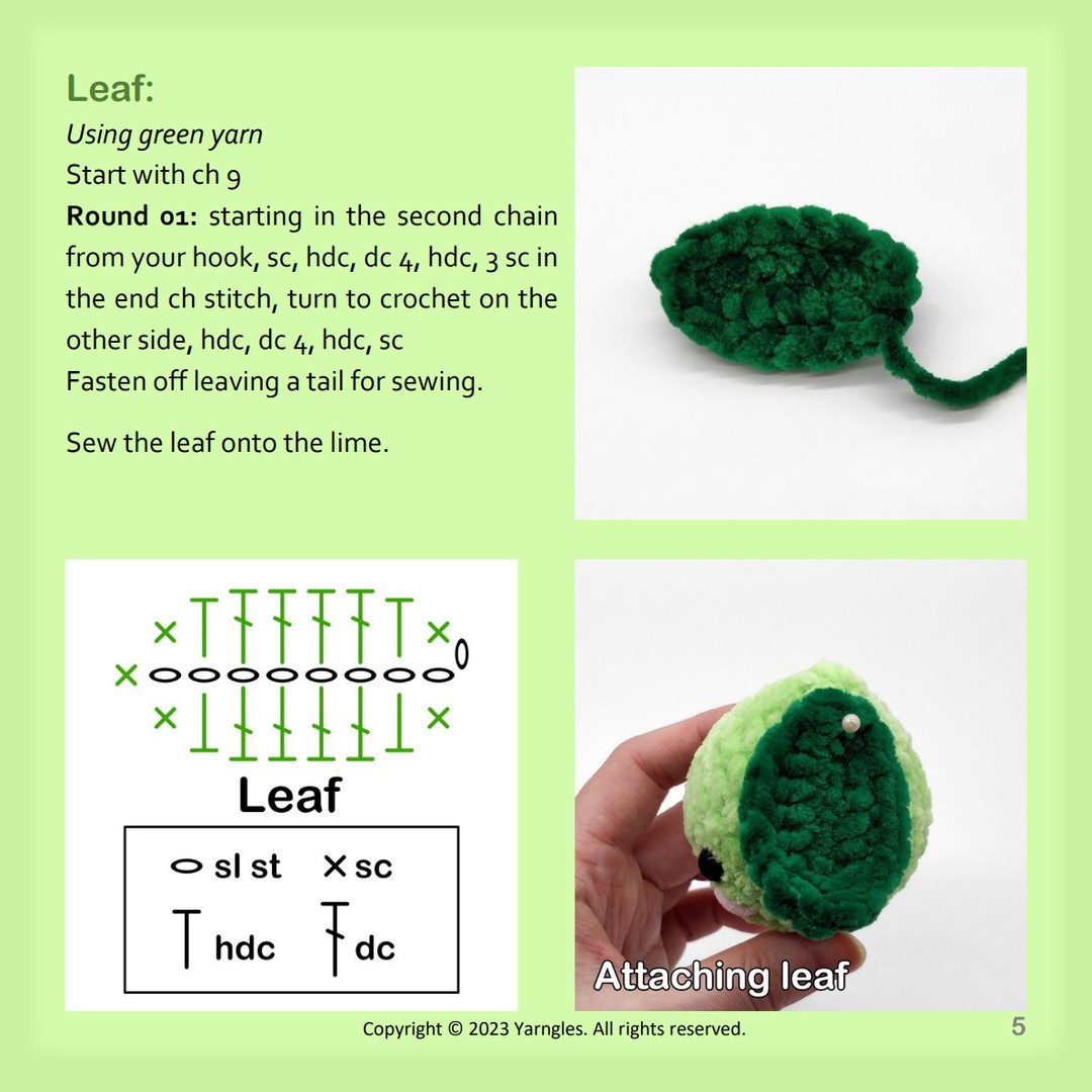 Tiny Lime free crochet pattern