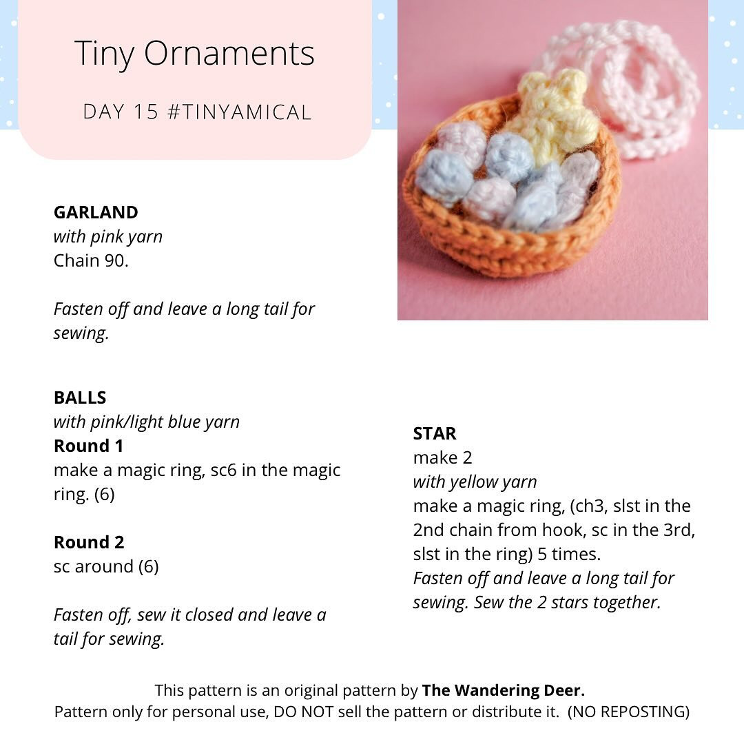 tiny ornaments free pattern