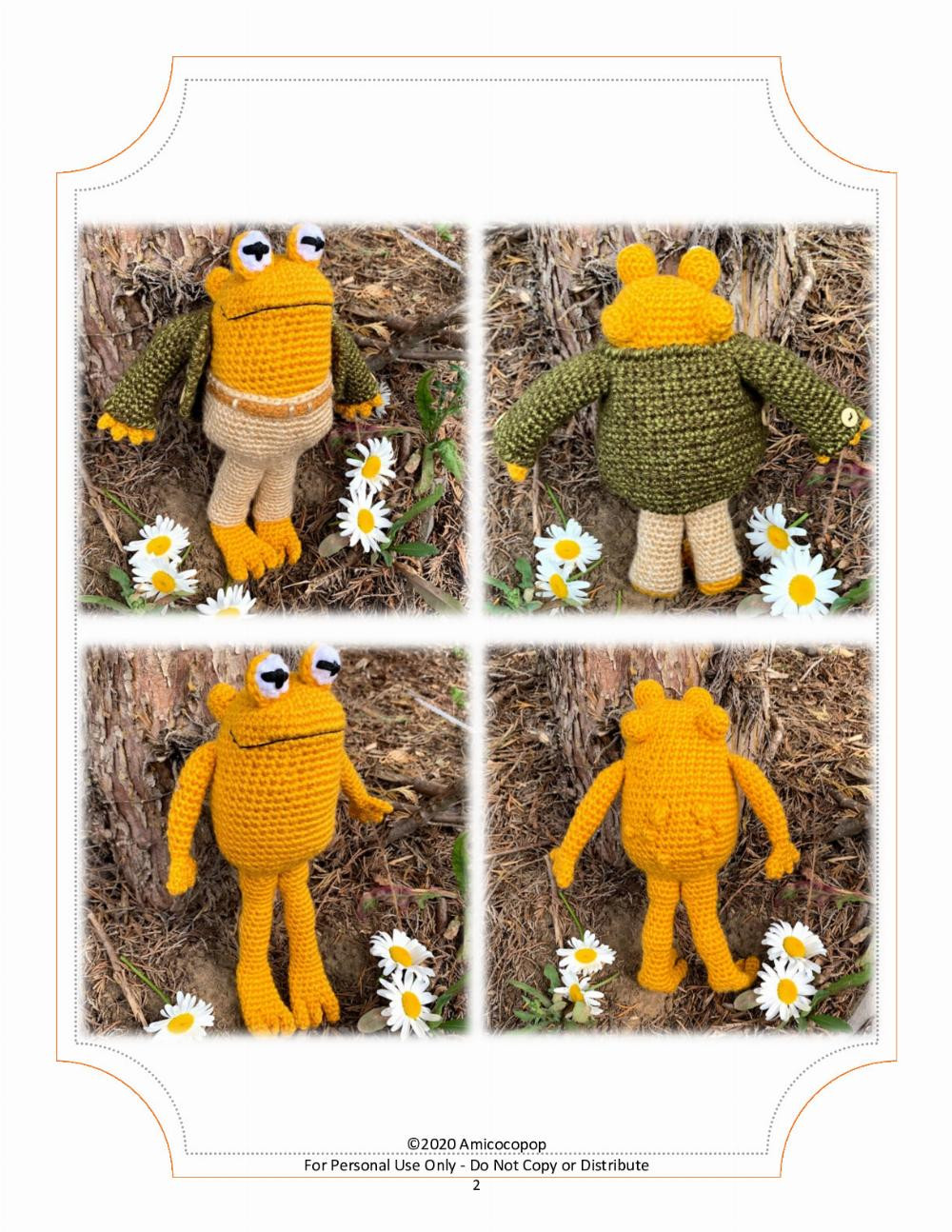 “Toad” of Frog & Toad Amigurumi Pattern