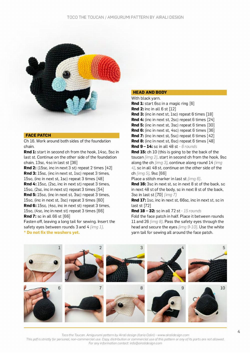 TOCO The toucan amigurumi pattern