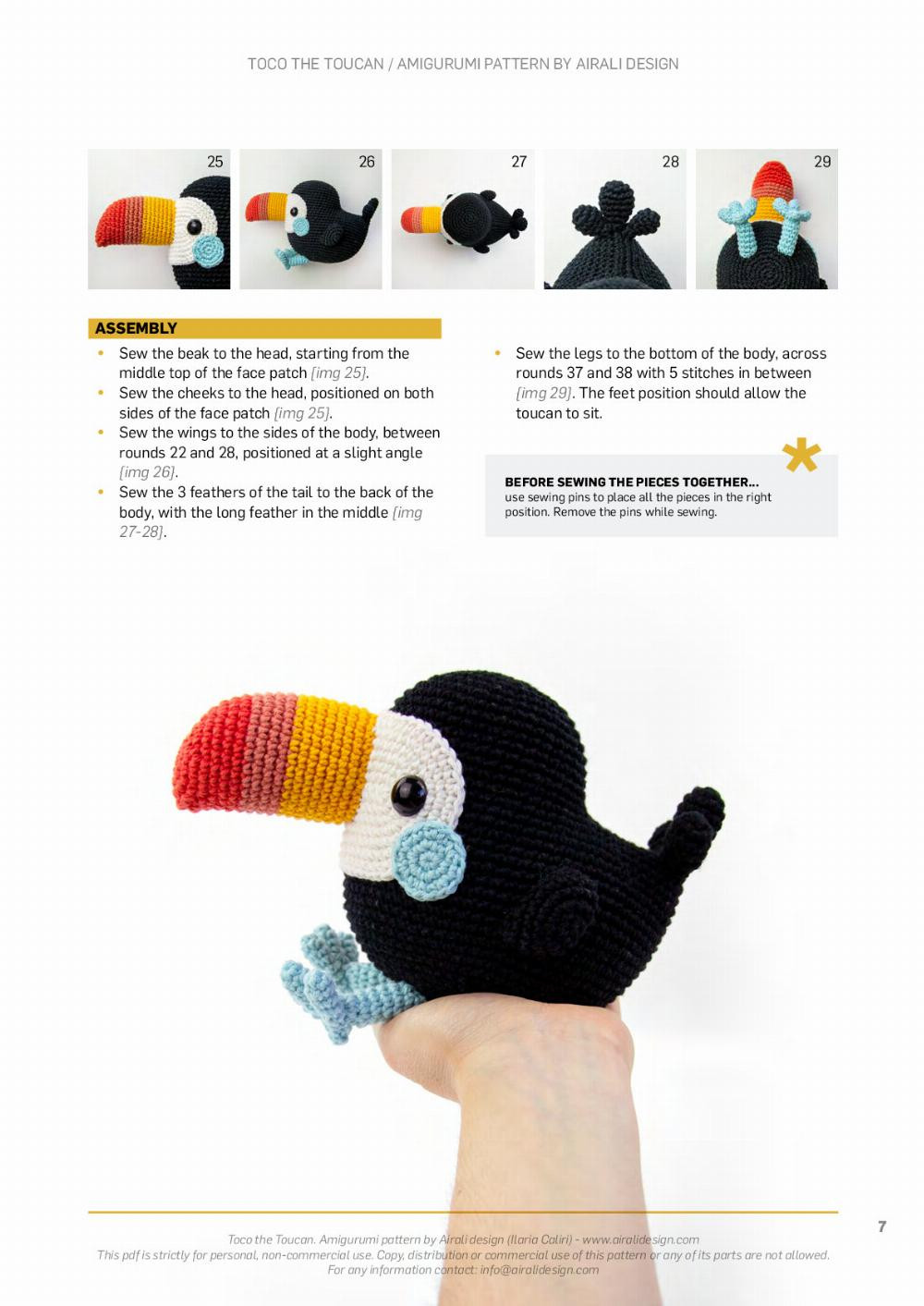 TOCO The toucan amigurumi pattern