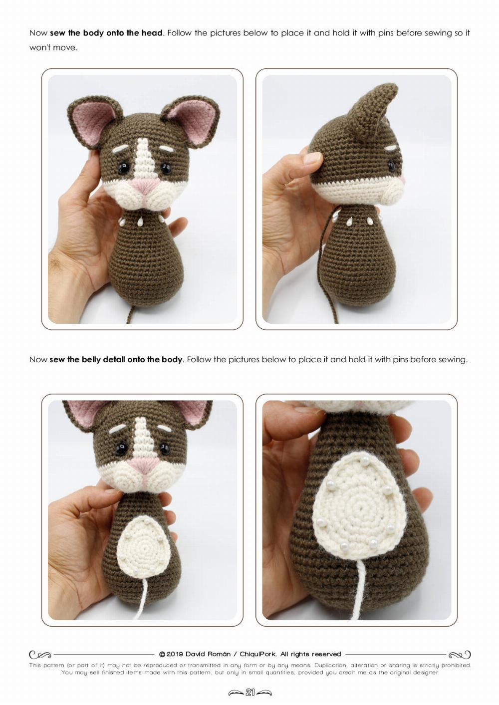 Tom the cat crochet pattern