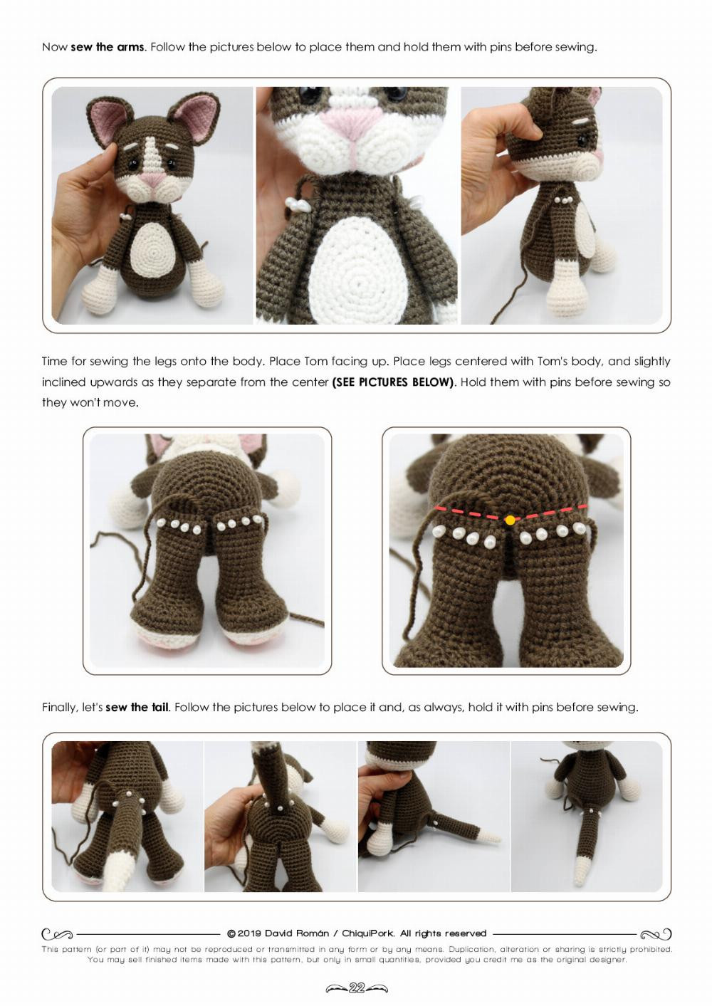 Tom the cat crochet pattern