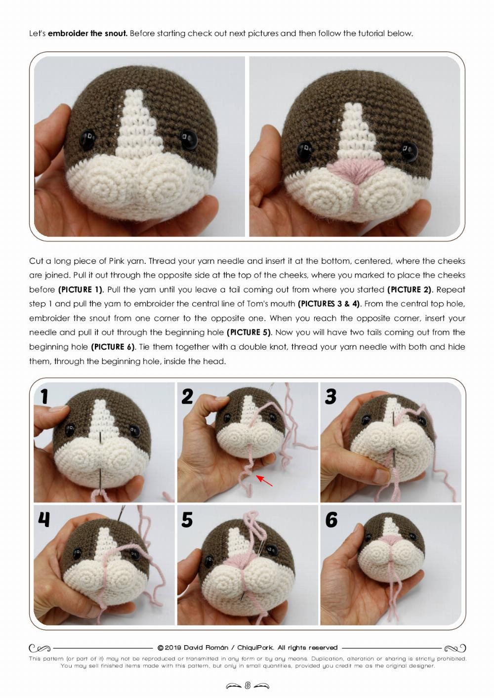 Tom the cat crochet pattern