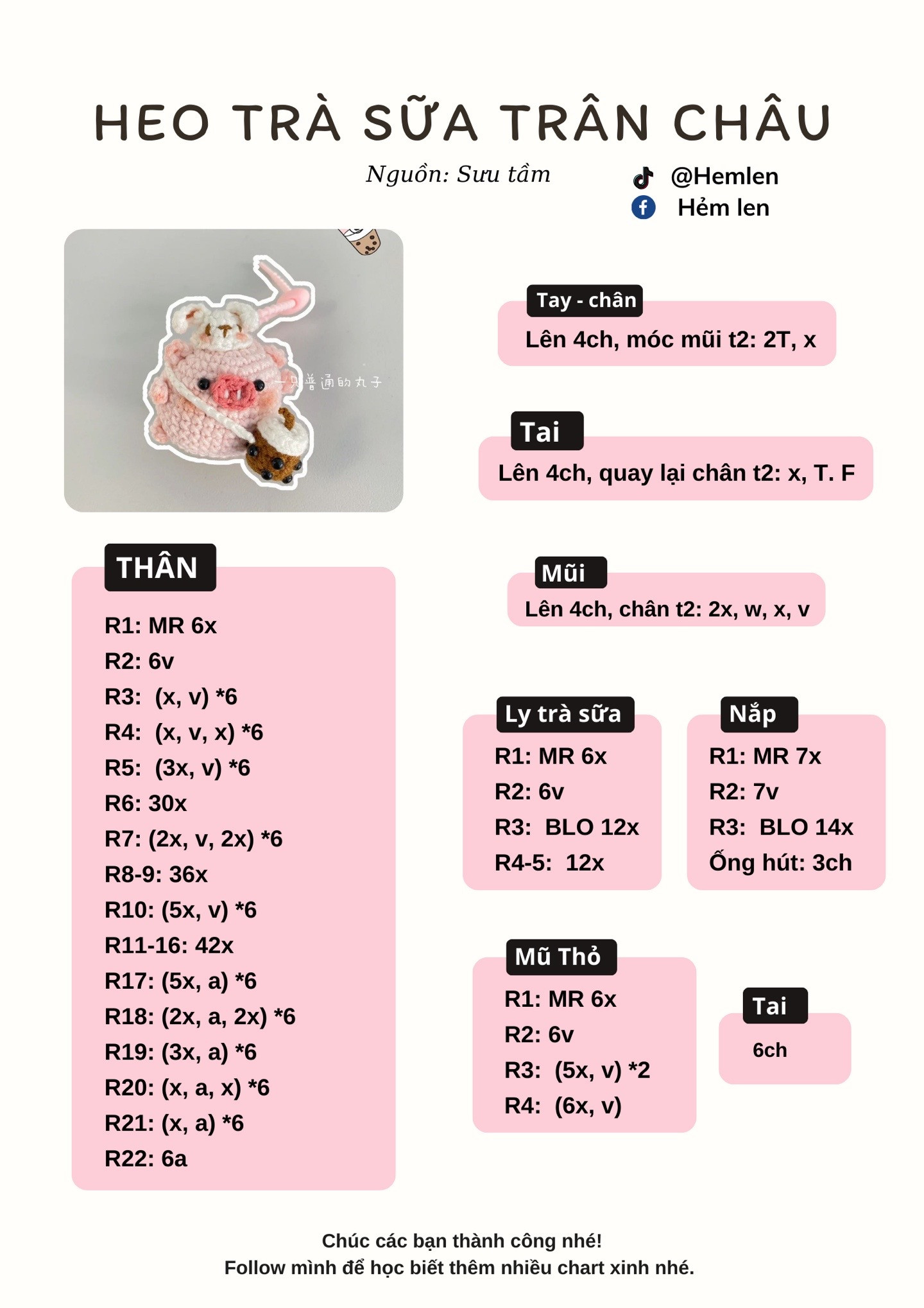 tổng hợp chart ú nú, heo trà sữa trân châu, pocchaco ú nụ, heo thiên thần, mào xiêm ú nụ, thỏ cầm hoa, chuột đầu bếp.