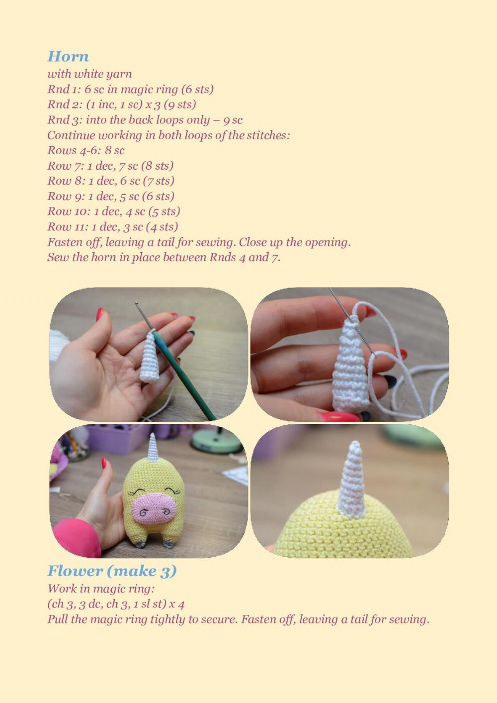 Unicorn crochet pattern amigurumi