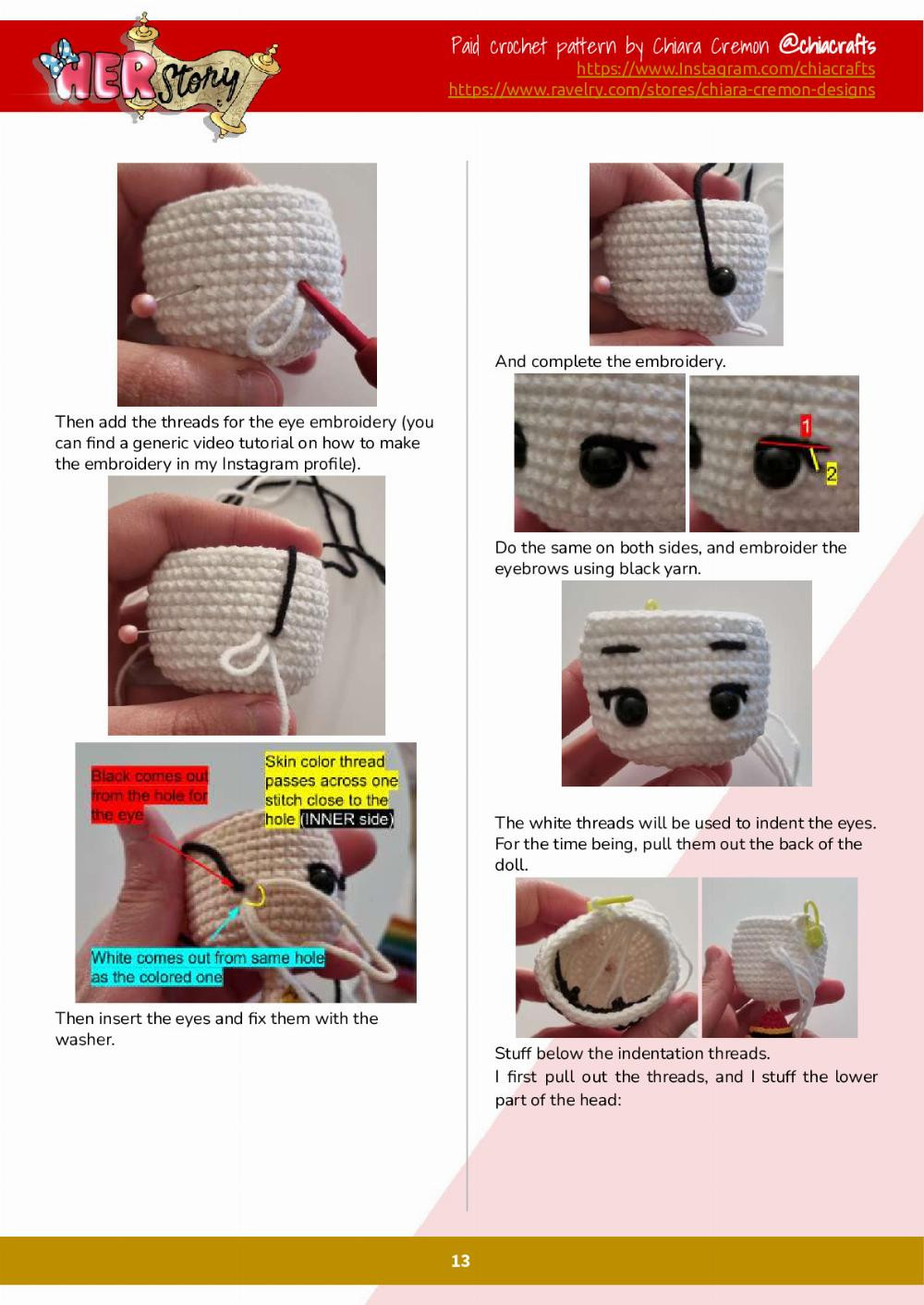 Wu Zetian doll crochet pattern