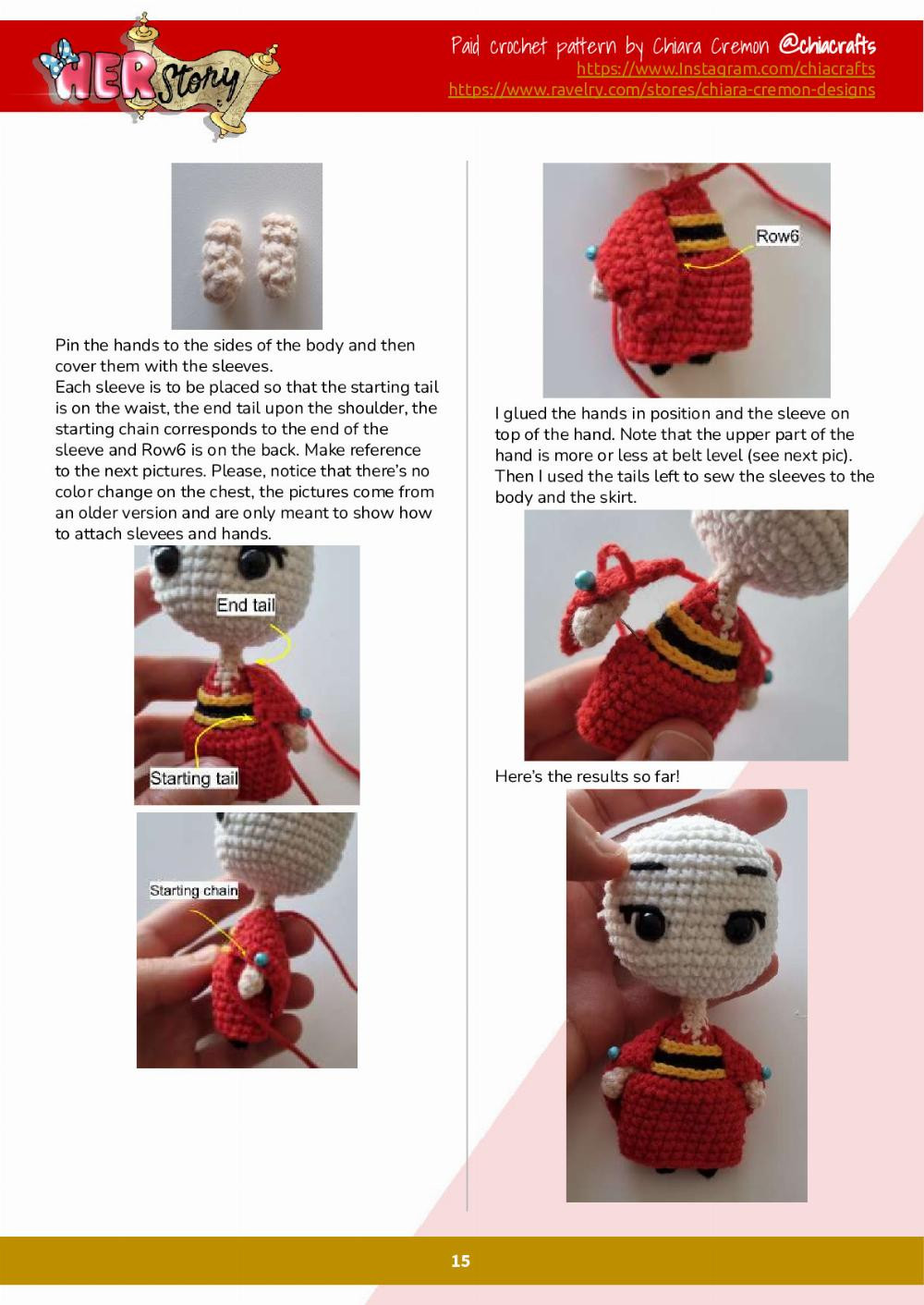 Wu Zetian doll crochet pattern