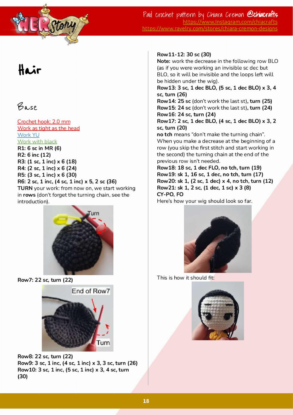 Wu Zetian doll crochet pattern