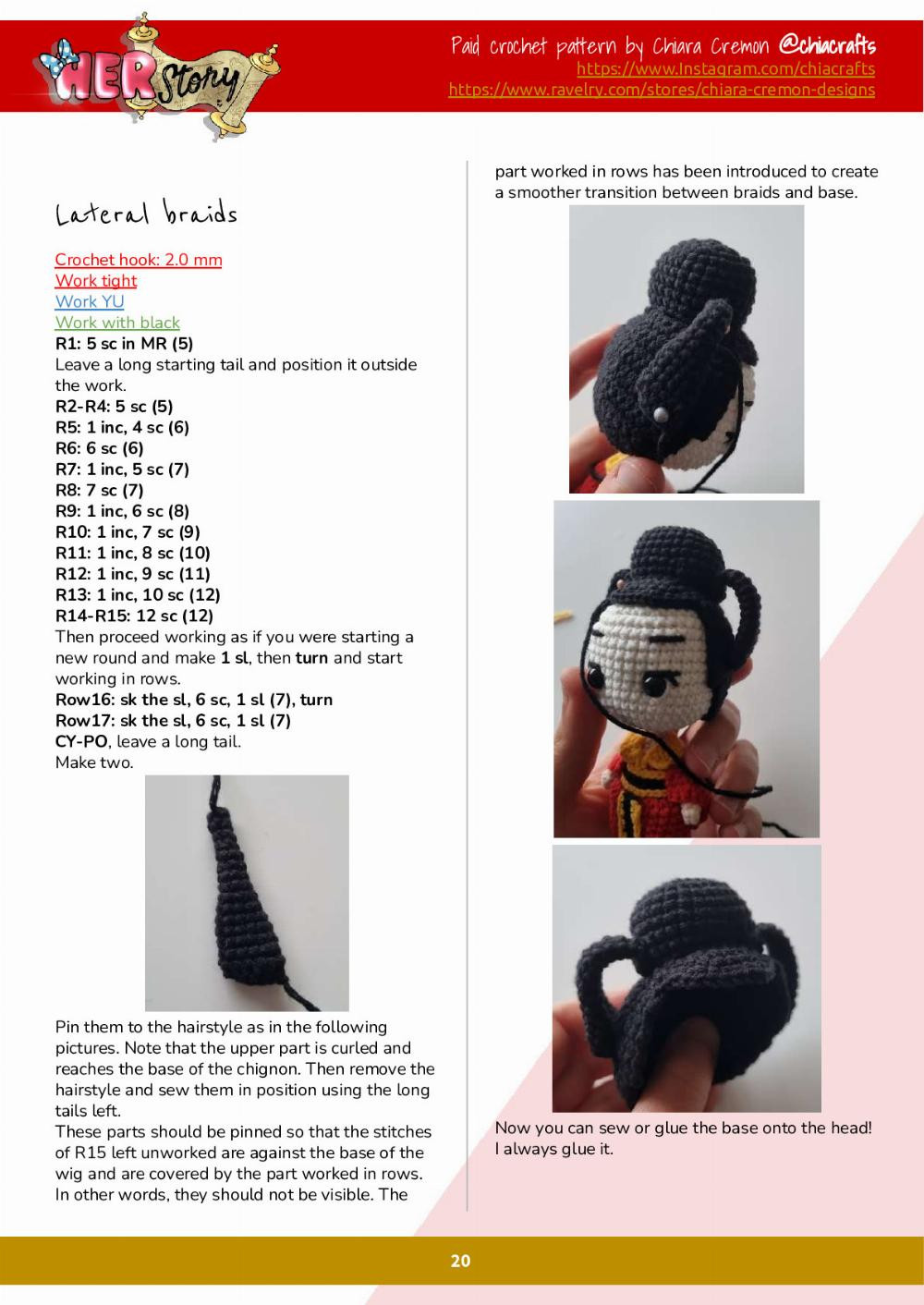 Wu Zetian doll crochet pattern