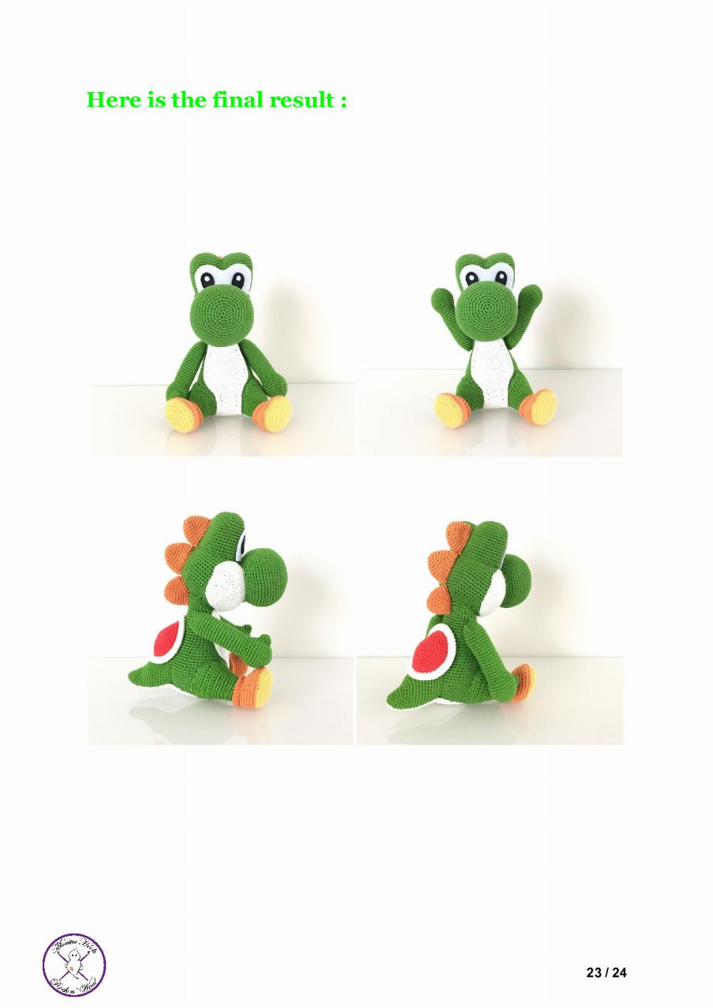 Yoshi doll crochet pattern