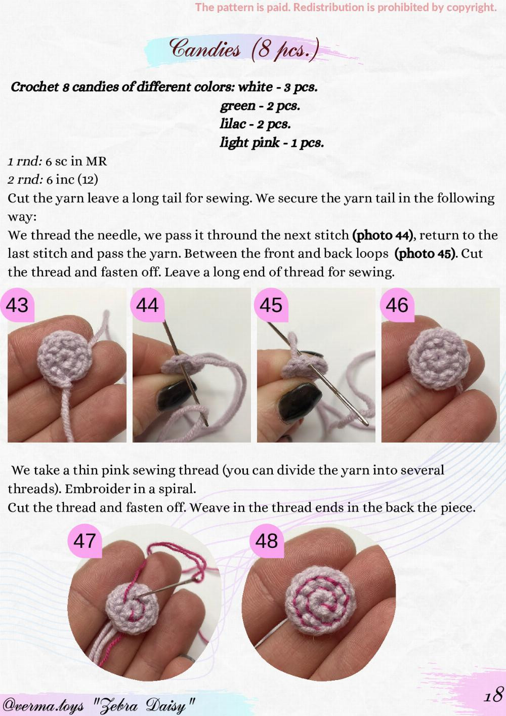 zebra daisy crochet pattern