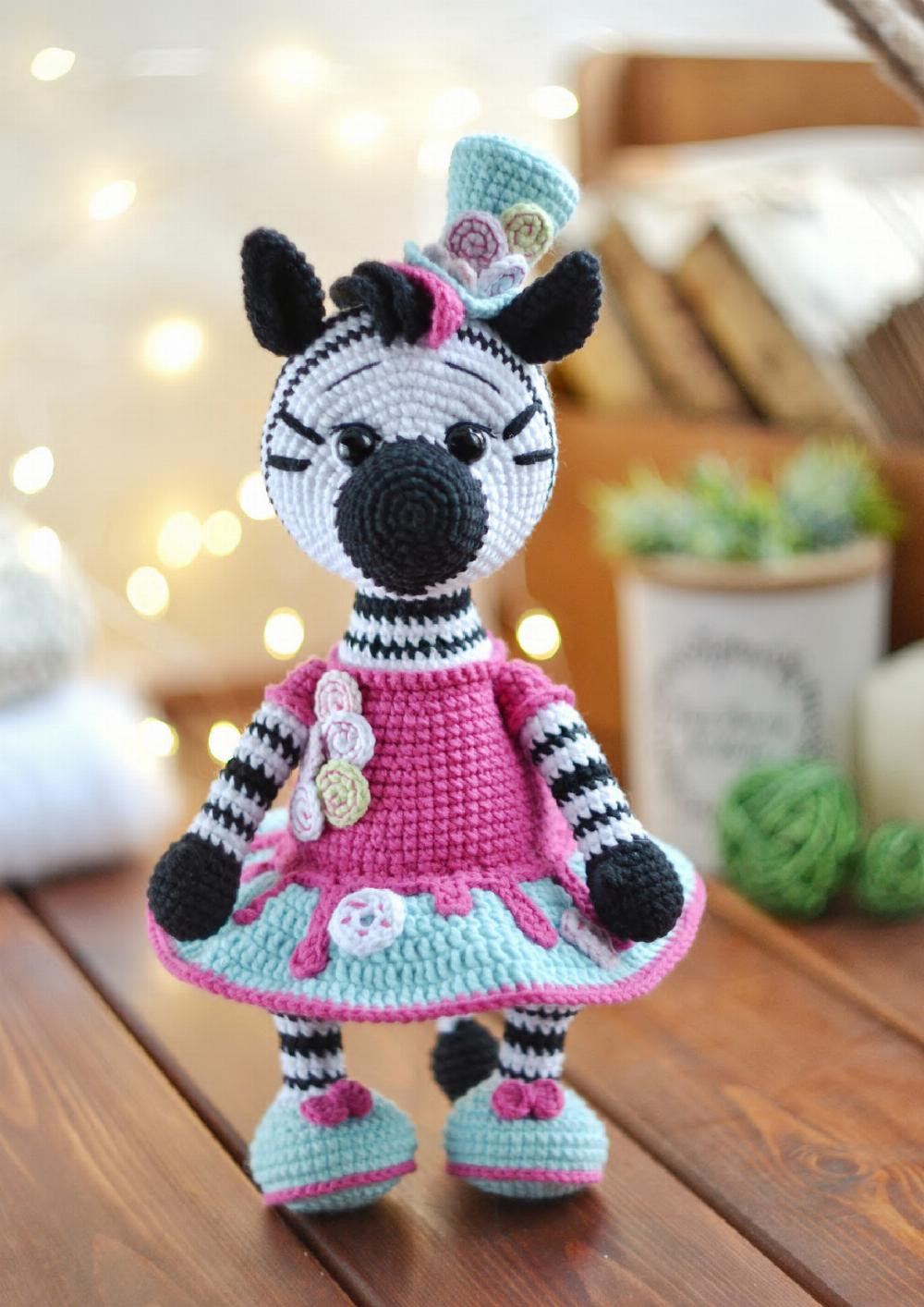 zebra daisy crochet pattern