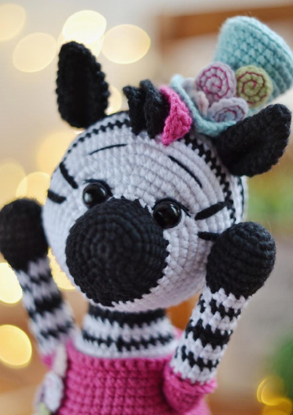 zebra daisy crochet pattern