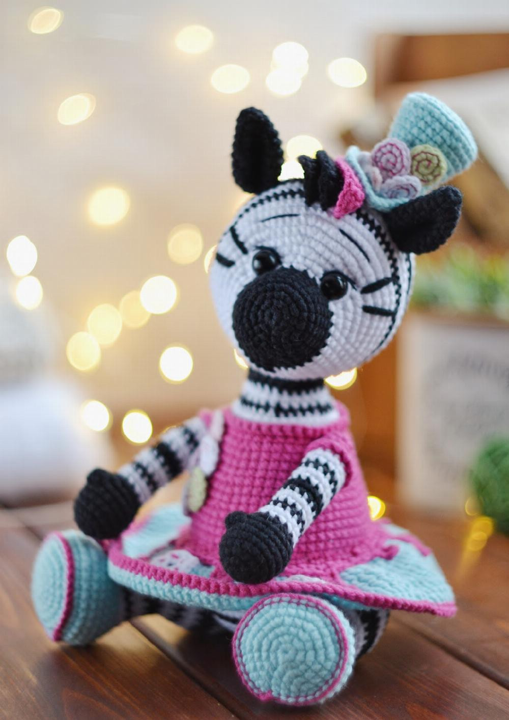 zebra daisy crochet pattern