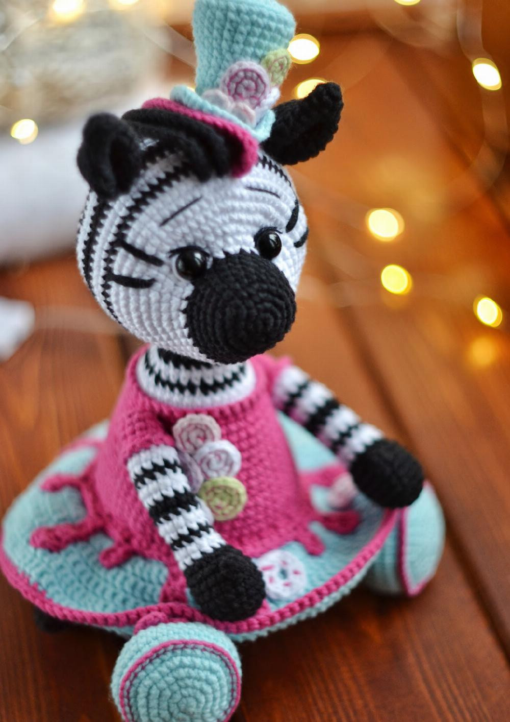 zebra daisy crochet pattern